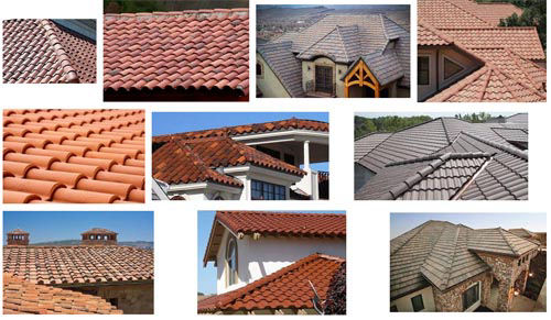 Tile roofing work